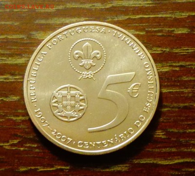 ПОРТУГАЛИЯ - 5е 100 лет скаутскому движению до 15.04, 22.00 - Португалия 5 е 2007 100 л скаутскому движению (Баден-Пауэлл)