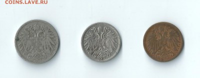 Австрия 2, 10, 20 геллеров 1893-1909 до 15.04 22:00 - 10