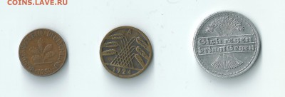 Германия 1, 5, 50 пфеннигов 1921-1950 до 15.04 22:00 - 06