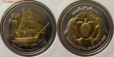 БИМ Басас-да-Индия 500франк 2012 Линкор Формидабль 14.04 22. - европа 500 франк 2012