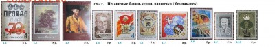 СССР 1982-1983. ФИКС - 1.1982. Блоки, серии, марки