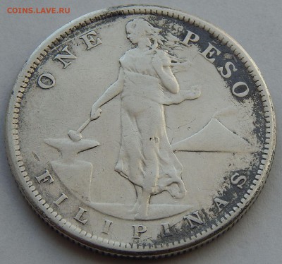 Филиппины 1 песо 1908, до 17.04.16 в 22:00 МСК - 4003