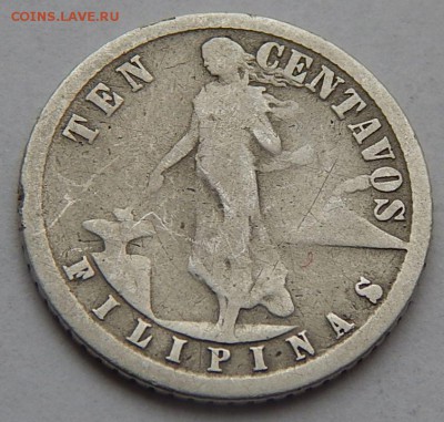 Филиппины 10 сентаво 1914, до 17.04.16 в 22:00 МСК - 4007