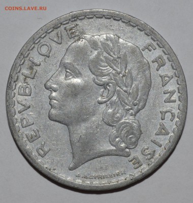 Франция 5 франков 1947 г. До 17.04.2016г. - _DSC0648.JPG