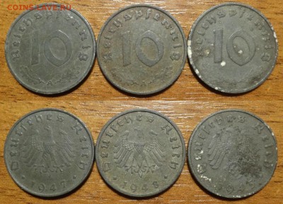 пфенниги 1945,1947,1948 годов на оценку - psnTTmpnrsc