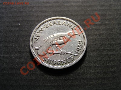 Новая Зеландия, 6 пенсов 1939, серебро - 3 ноября 22-00 - 6п39