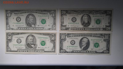 США 50, 20, 10, 5 долларов 1988-1990 - IMAG1209