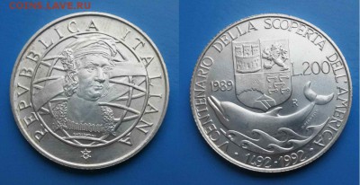 Италия 200 лир 1989г до 15.04 22-00 мск - 7