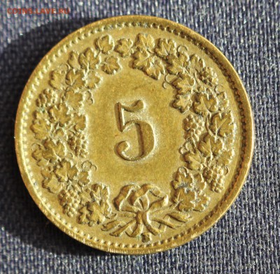 С 1 руб. ШВЕЙЦАРИЯ 5 раппенов 1918г. БРОНЗА до 19.04 в 22-0 - IMG_1253.JPG