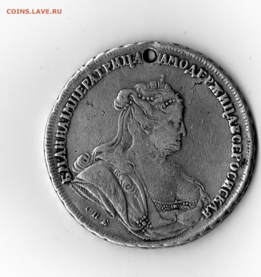 Рубль 1738 года,СПБ,Разновид-"ВСЕРОСИСКАЯ"Брошь на плаще" - img184