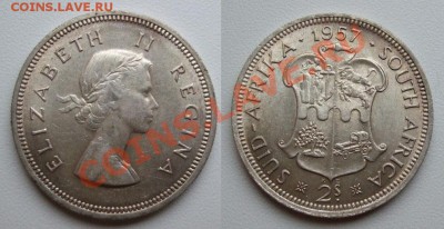 6 пенсов и 2 шиллинга 1957 Ю. Африка~~~~~~~~~~~2.11 23.00мск - 2 1957
