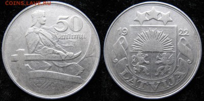 Латвия 50 сантим 1922: до 22-04-16 в 22:00 - Латвия 50 сантим 1922    2801