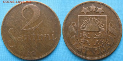 Латвия 2 сантима 1922: до 22-04-16 в 22:00 - Латвия 2 сантима 1922    2815