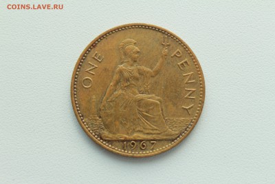 Великобритания 1 пени 1967 Елизавета II щит 21.04_22:00 - IMG_2646.JPG