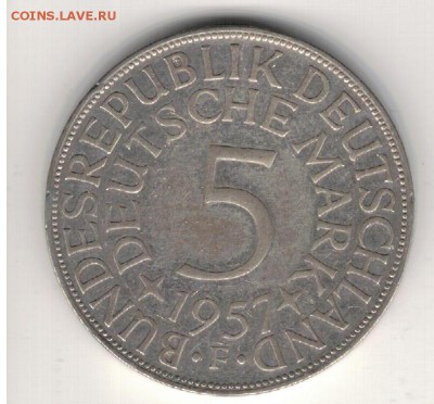 Ag ФРГ 5 МАРОК 1957F ДО 21.04.16 В 22.00МСК (В275) - 5-1957F1