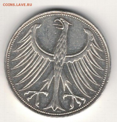 Ag ФРГ 5 МАРОК 1965D ДО 21.04.16 В 22.00МСК (В275) - 5-1965D