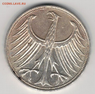 Ag ФРГ 5 МАРОК 1970J ДО 21.04.16 В 22.00МСК (В275) - 5-1970J