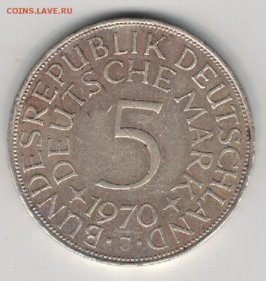 Ag ФРГ 5 МАРОК 1970J ДО 21.04.16 В 22.00МСК (В275) - 5-1970J1
