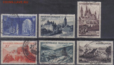 Марки Франции 1949-51гг полн.серии до 20.04 22.00мск - Марки Франции 1949-51гг полн.серии тв