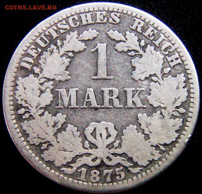 Германия_серебряная марка 1875(А); до 18.04_22.12мск - 10231