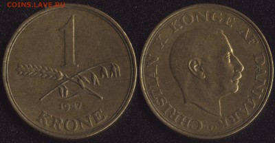 Дания 1 крона 1947 до 22:00мск 22.04.16 - Дания 1 крона 1947
