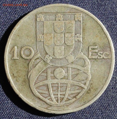 С 1 руб. ПОРТУГАЛИЯ 10 эскудо 1954г. ПАРУСНИК до 24.04 в 22 - IMG_1450.JPG