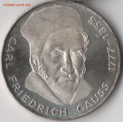ФРГ 5 марок 1977 Карл Фридрих Гаус, до 25.04.16 в 22:00 МСК - 1952