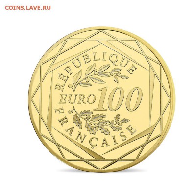 Франция 100 Евро 2016 Чемпионат Европы золото - 10041299860000 16 uefa euro 100euros or revers