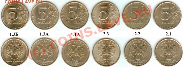 5 р. 1997,1998, 2008 РФ (14 частых разновидов) лот 2 - 5р1998_лот2.JPG