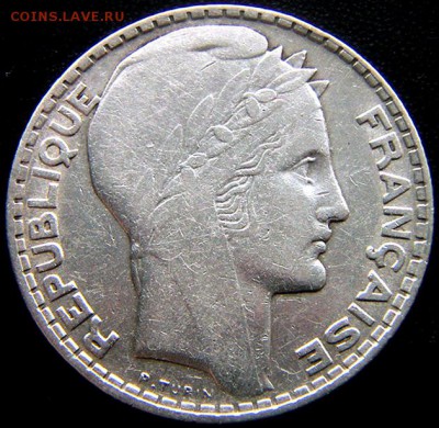 Франция_10 франков 1931. Серебро; до 19.04_22.34мск - 11086
