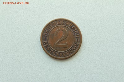 Веймарская респ. 2 рентенпфенниг 1924 колосья   23.04_ 22:00 - IMG_2864.JPG