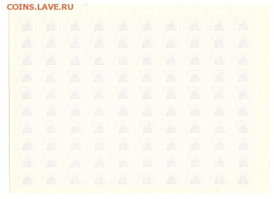 Почтовые марки РФ 1992. Стандартный выпуск 2р. Лист 100 шт. - 1992-2р. ст. № 14 I  (2)