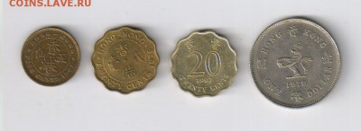 СТАРЫЙ ГОНКОНГ - ЕЛИЗАВЕТА 4 монеты до 25.04.2016г 21-00 - ГОНКОНГ - 4 шт00