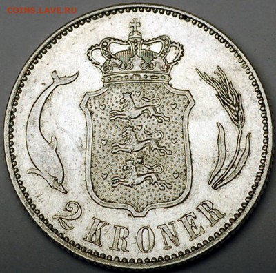 Дания_2 кроны 1916. Серебро; до 21.04_22.30мск - 11198