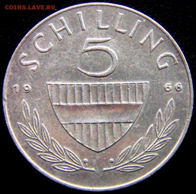Австрия_5 шиллингов 1966. Серебро; до 21.04_22.32мск - 11117
