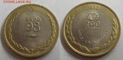 биметалл Португалия 200 эскудо 1998 Всемирная выставка Expo - 100_4149