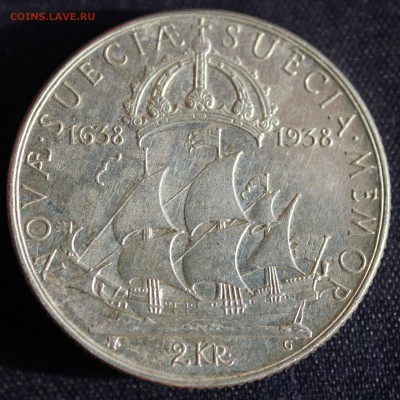 С 1 руб. ШВЕЦИЯ 2 кроны 1938г. ПАРУСНИК до 26.04 в 22-00 - IMG_1537.JPG