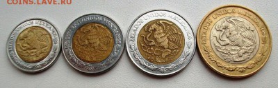биметалл! Мексика набор 1$ 2$ 5$ 10$ - 100_4931