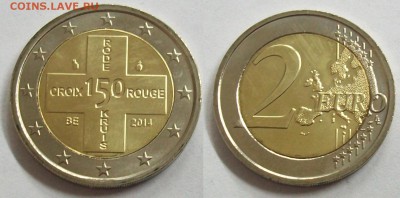 2 евро Бельгия 2014 Красный крест UNC - 100_5075