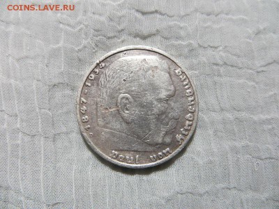 Германия 5 марок 1938 год Гинденбург - 012.JPG