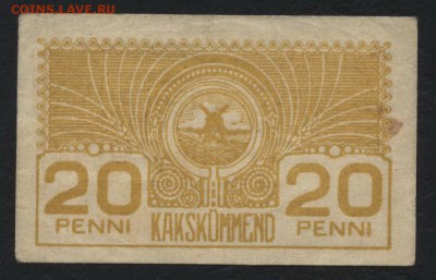 20 пенни 1919 г. Эстония. до 22-00 мск 24.04.16 г. - 20 пенни 1919 Эстония аверс