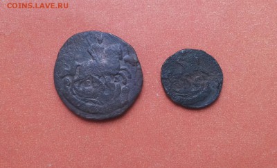 1 коп 1794ем +полушка 1789ем до 28 апреля блиц - 1 коп екатерина 2