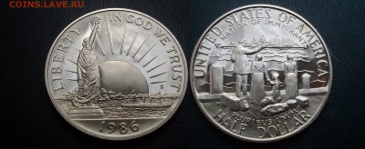 США 50 центов 1986  США - нация иммигрантов - 50 центов 1986