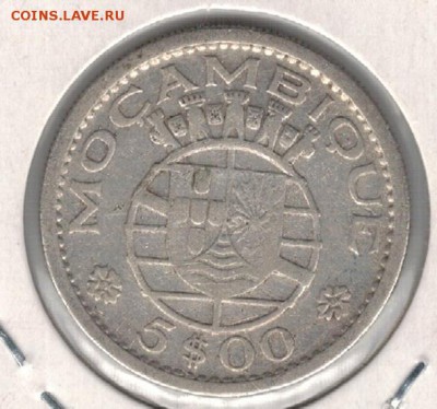 Ag Порт.Мозамбик 5 эскудо 1960 ДО 26.04.2016 В 22.00МСК - 5-м5а