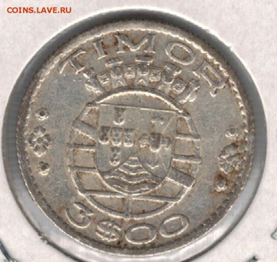Ag Порт.Тимор 3 эскудо 1958 ДО 26.04.2016 В 22.00МСК - 5-тим1