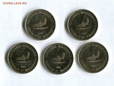 2 денара 1995 Македония  (5 штук) 50  ФАО UNC 29.04. 21-50 - img031