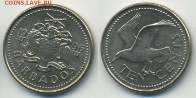 10 центов  Барбадос 1996г ____________________до 28.04 22:30 - !10cen_barbados
