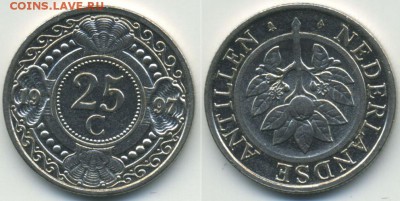 25 центов 1997 г Нидерландские Антиллы________до 28.04 22:30 - !25cen_ned