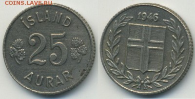 5 AURAR Исландия 1946 ________________________до 28.04 22:30 - 25_isl