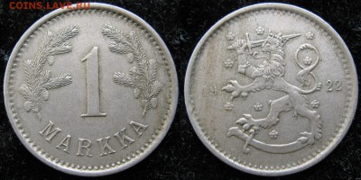 Финляндия 1 марка 1922: до 30-04-16 в 22:00 - Финляндия 1 марка 1922    3344